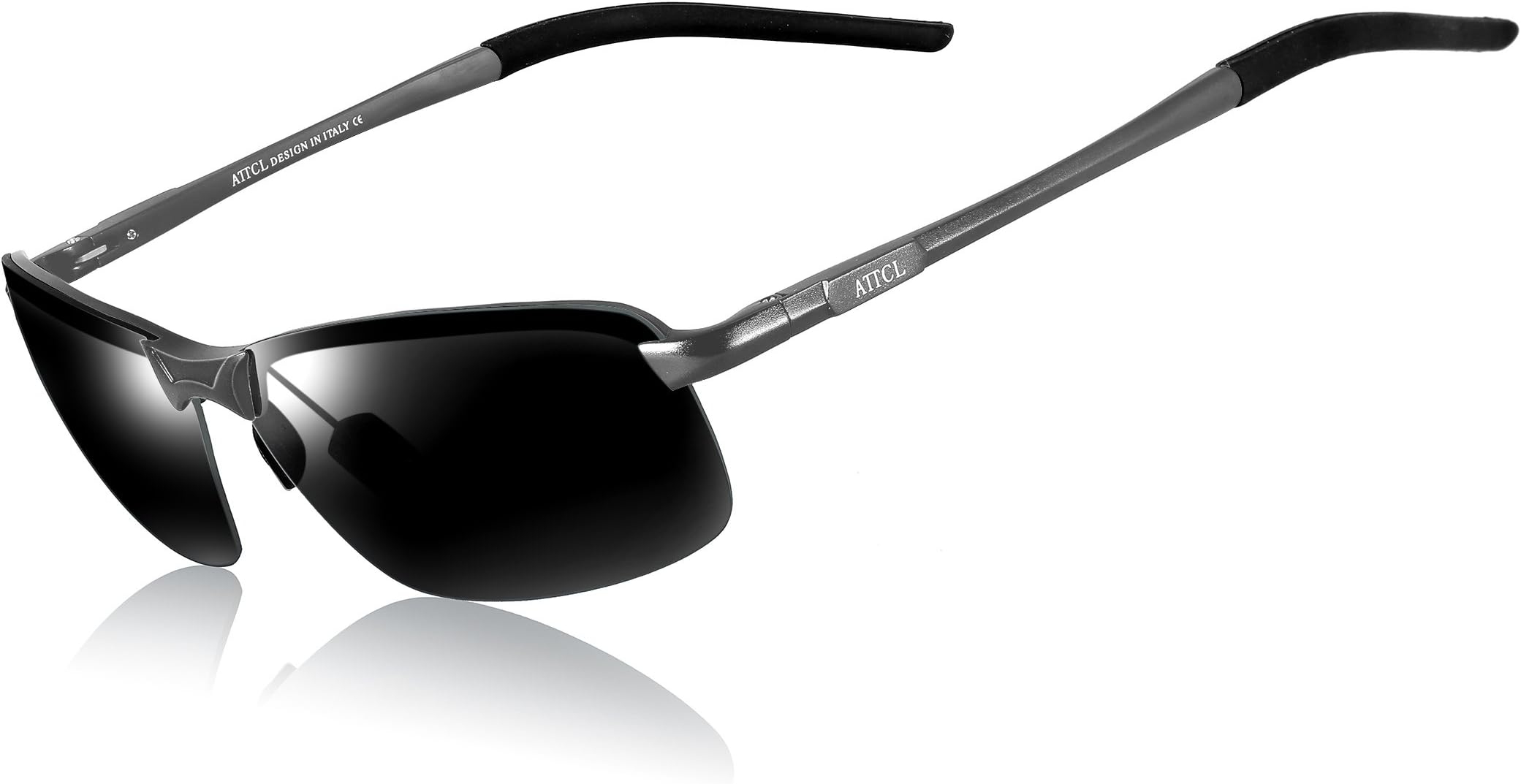 Men's Ultralight Al-Mg Metal Frame Driving Polarized Sunglasses