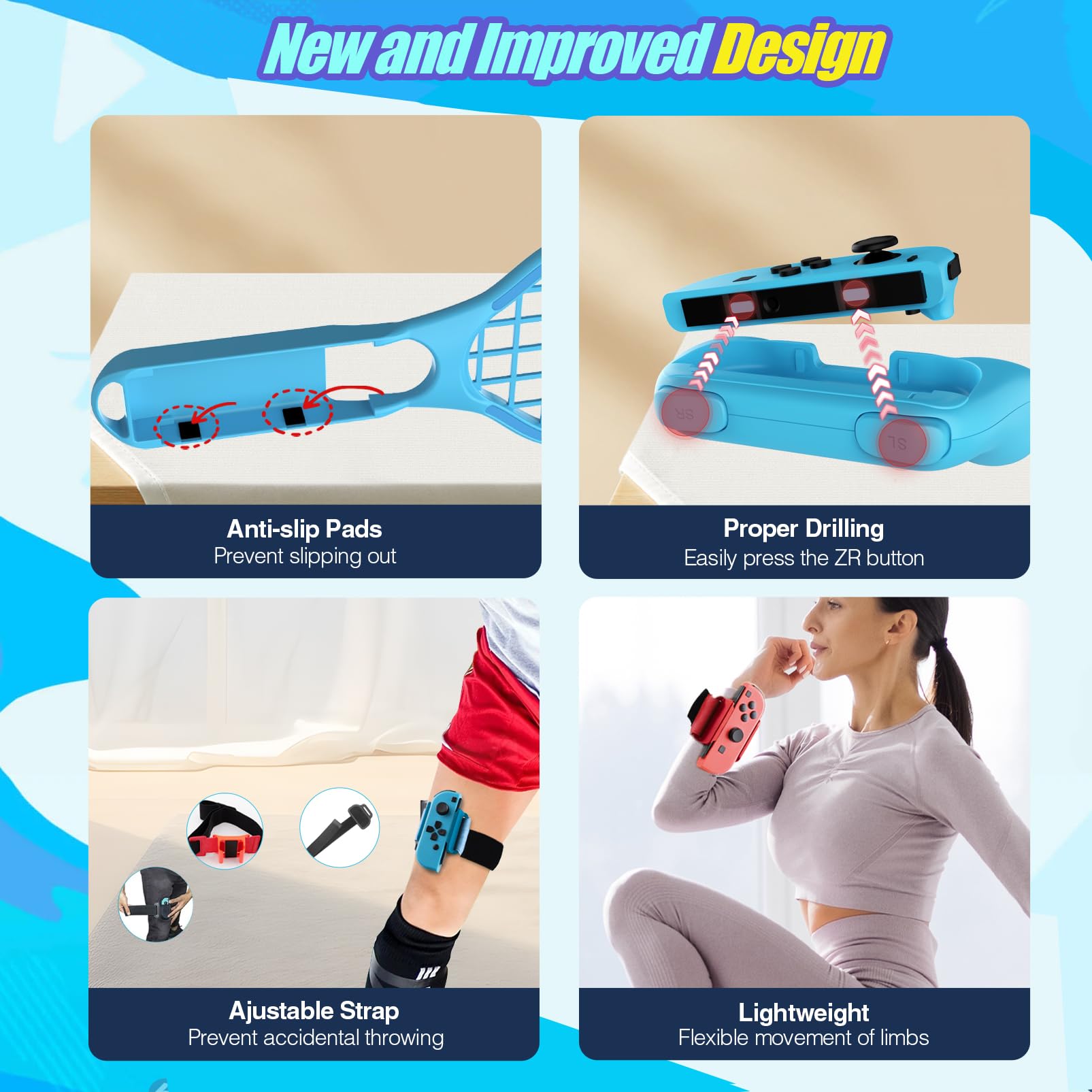 24 in 1 Switch Sports Accessories Bundle with Storage Bag Compatible with Nintendo Switch/OLED Joy-con, More Than 12+ Switch Sports Games Experience, Double Player, Family Gatherings, Social Icebreaker, Holiday Essentials Accessories Kit Oct 24, 2024