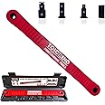 TOLCEHNO Offset Extension Wrench Set, Pro Zero Offset Extension Wrench Extender Tool with 1/4", 3/8", 1/2" Square Drive Adapt