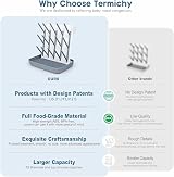 Termichy Baby Bottle Drying Rack Large Vertical Space Saving Gray view 9