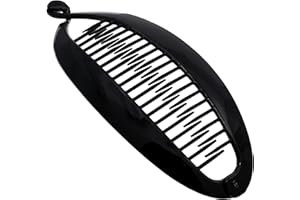 Camila Paris NV135 French Large Banana Clip Hair Comb, Classic Banana Clips Hair for Thick Hair Ponytail Holder Interlocking Styling Clips for Women Made in France