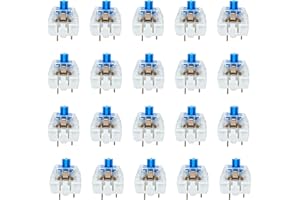 UPEOXT 20 Pcs Mechanical Keyboard Switches, Creamy Tactile Switch Replacement, Silent Fidget Clicker Toy, Custom Gaming Keyca