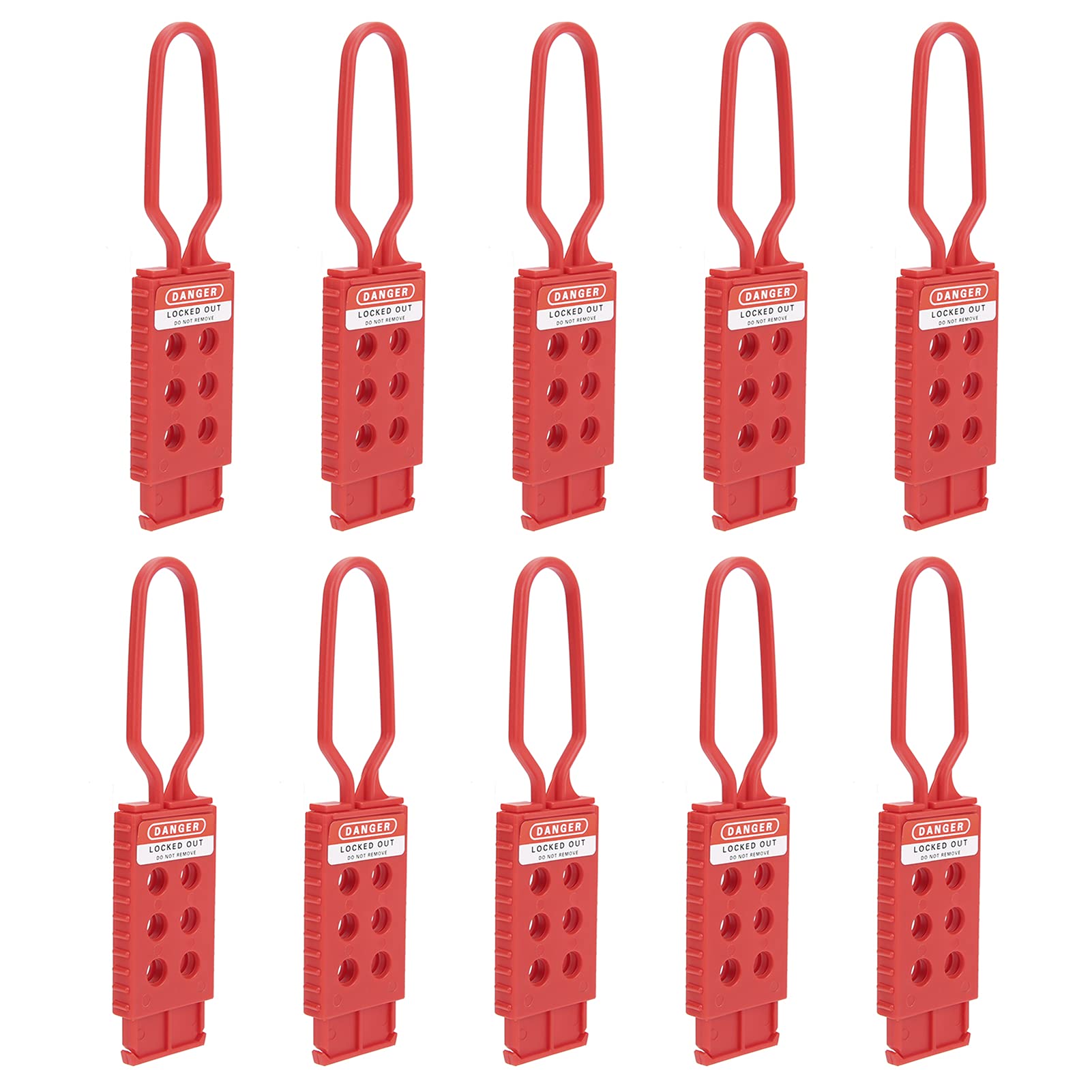 10PCS Lock Out Tag Insulating Nylon Padlock Hasp for Industrial Equipment Maintenance
