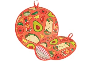 IKEEYUIS Tortilla Warmer Pouch for Easy Storage and Heating Roti Box for Rolling Roti But No Mess Cloth Low Carb Tortilla Wra