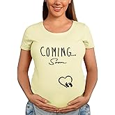 BROOKLYN VERTICAL Maternity Cute Funny New Mom Pregnancy Announcement Short Sleeve Crew Neck T-Shirt