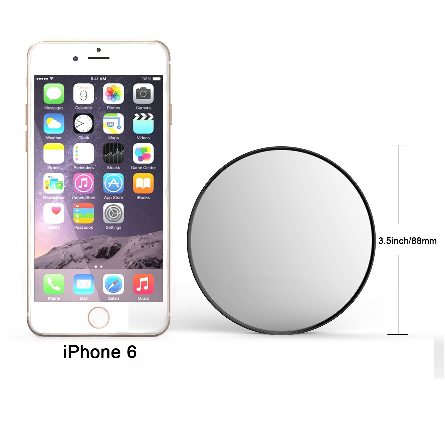 UHIBROS 10X Magnification Makeup Mirror Cosmetic Mirror