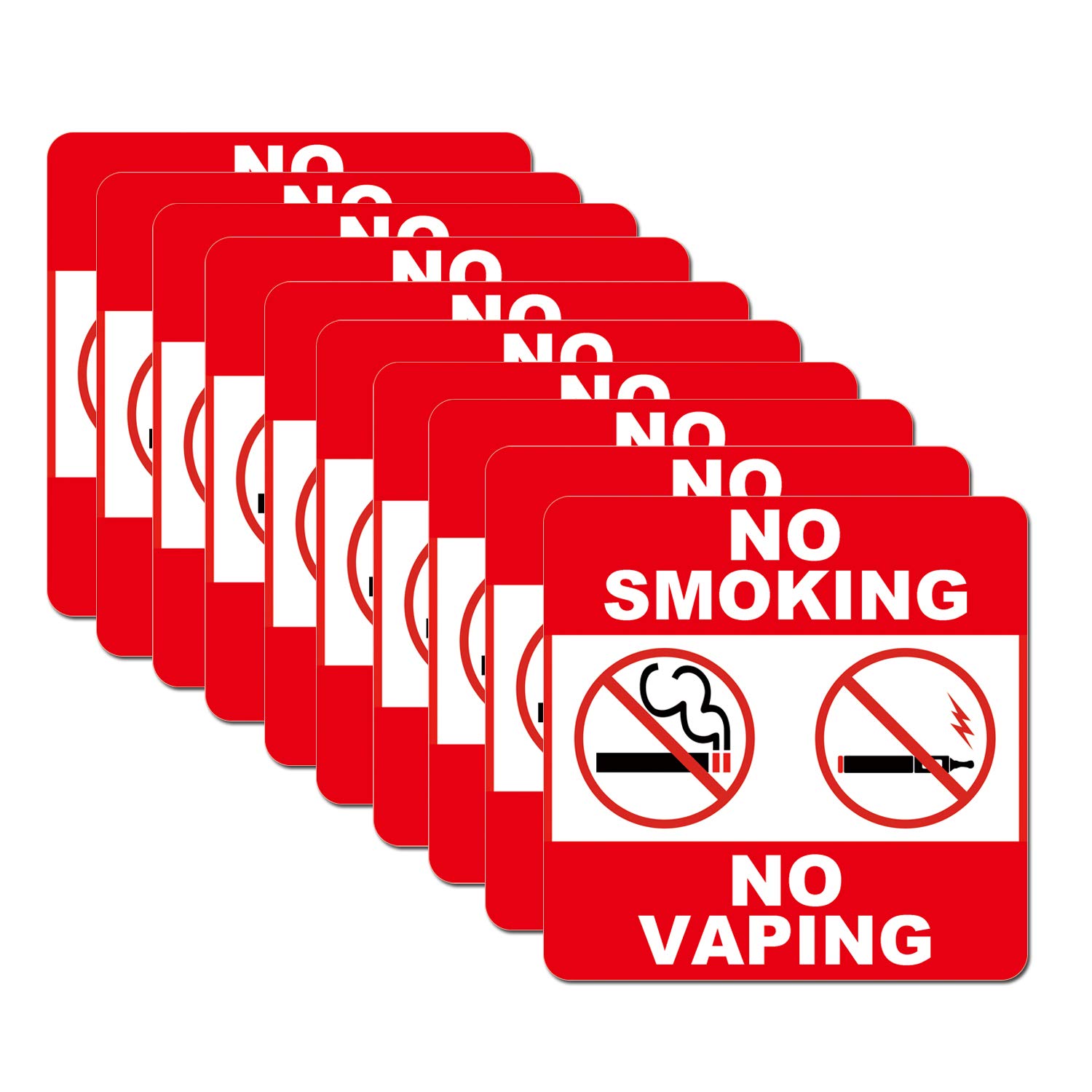 10 NO SMOKING NO VAPING STICKERS SIGN STICKER archives.midweek.com