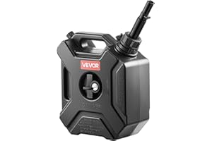 VEVOR Fuel Container, 1.3 Gallon, Gas Can with Spout and Lockable Bracket, 15 L/min Max Flow Rate, Secure & Leak-Proof, Porta