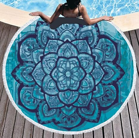 YW1989 Mikrofaser Mandala Series Strandtuch -18# _150cm x 150cm: Amazon