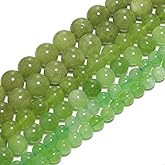 8mm Green Olivine Natural Stone Beads Round Loose Beads for Jewelry Making Yochus DIY Beads Bracelet Necklace