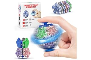 AIQI 14-Piece Set Magnetic Fidget Sphere Pentagons - Building Blocks Magnetic Stress Relief Desk Magnet Toys for Relaxation and Focus (Colorful)