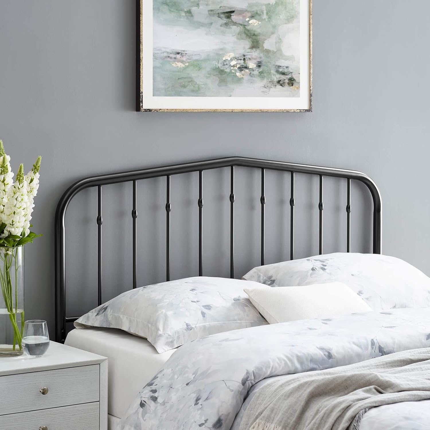 Farmhouse Black Metal Bed Frame King diariostew