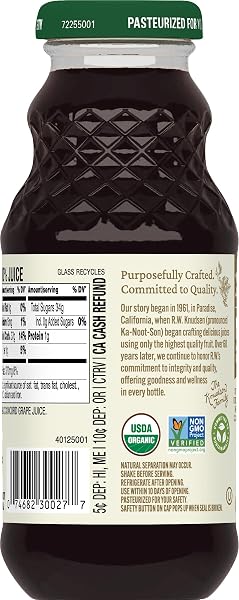 R.W. KNUDSEN ORGANIC JUST CONCORD GRAPE JUICE, 8 FL OZ (12 PACK)
