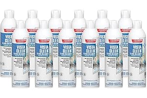 Chase Products Co Vista Cleer Window and Glass Cleaner Without Ammonia, Case of 12 (20 oz.) Cans,white,C5155