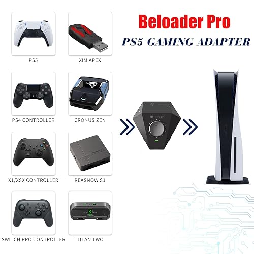 Adaptateur Clavier Souris VBESTLIFE Pour PS5/PS4 - Compatible XIM APEX, Cronus Zen, Titan Two - Plug & Play