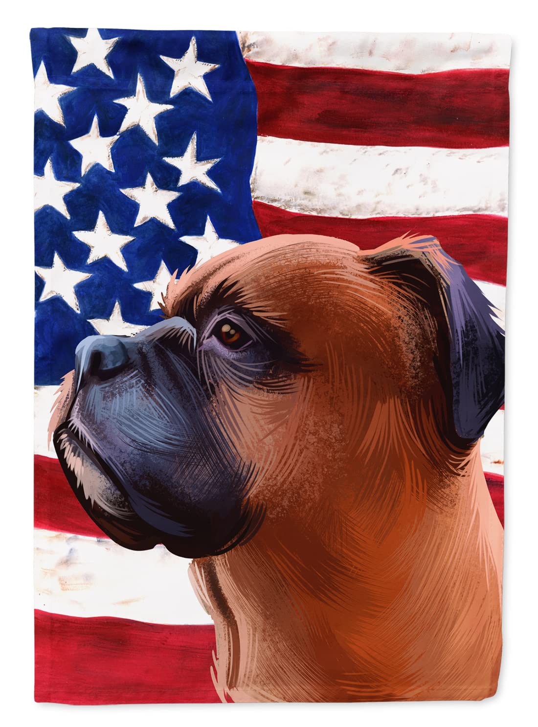 Caroline's Treasures CK6454CHF Boxer Dog American Flag Flag Canvas House Size, Large, Multicolor