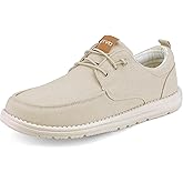 ASITVO Mens Wide Canvas Loafers Slip on Big Size Walking Shoes Width Toe Box Casual Dress Shoes