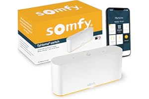 Somfy TaHoma Switch Hub for RTS Motors – App & Voice Control – Scenes & Schedules – Includes Ethernet Adapter – Compatible with Somfy Motorized Shades, Blinds, Curtains, Awnings #1871038