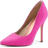 mysoft Women's High Heels Pumps Closed Pointed Toe Stiletto 4IN Heels Dress Wedding Shoes