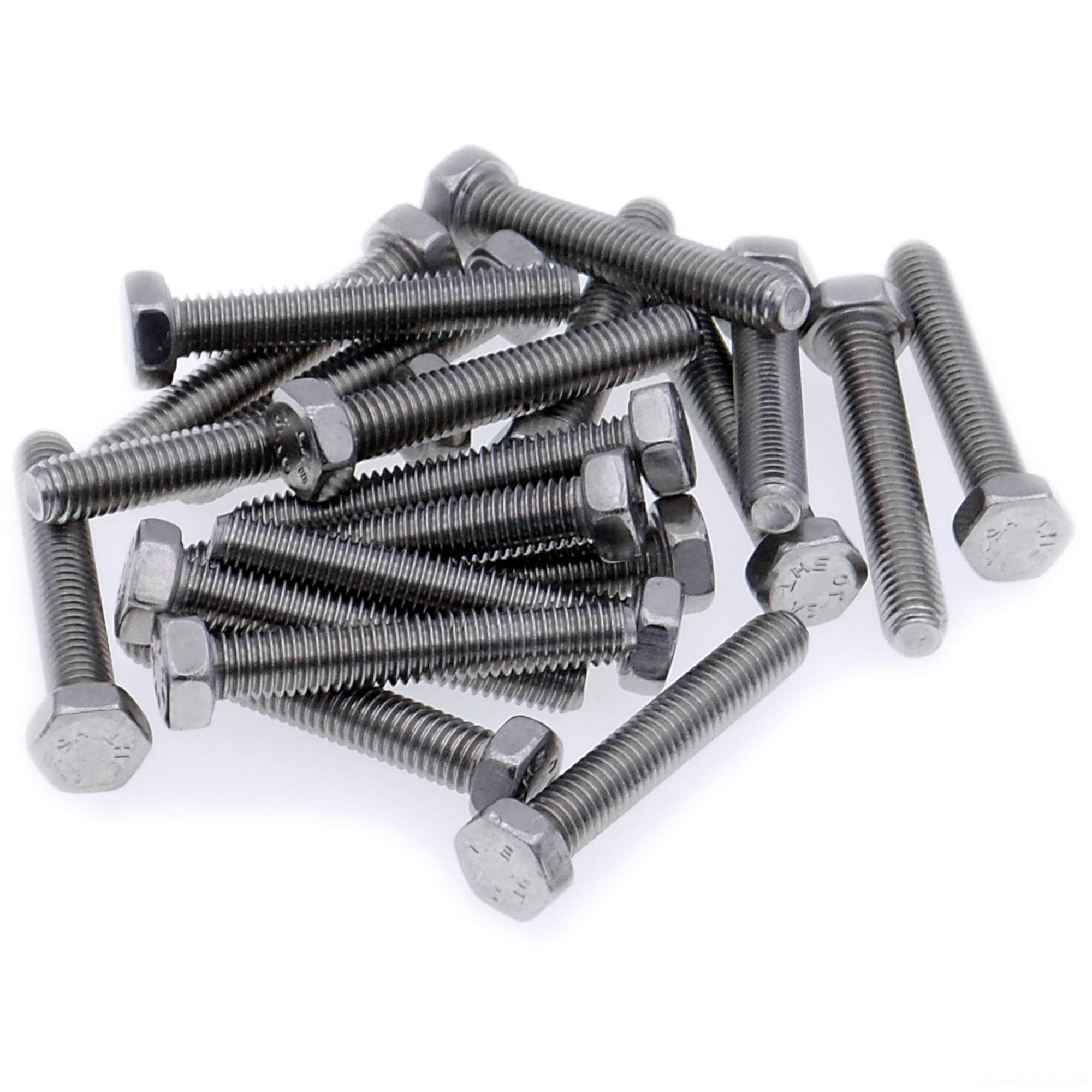 M3 (3mm x 14mm) Hex Bolt (Fully Threaded Setscrew) - Stainless Steel (A2) (Pack of 20)
