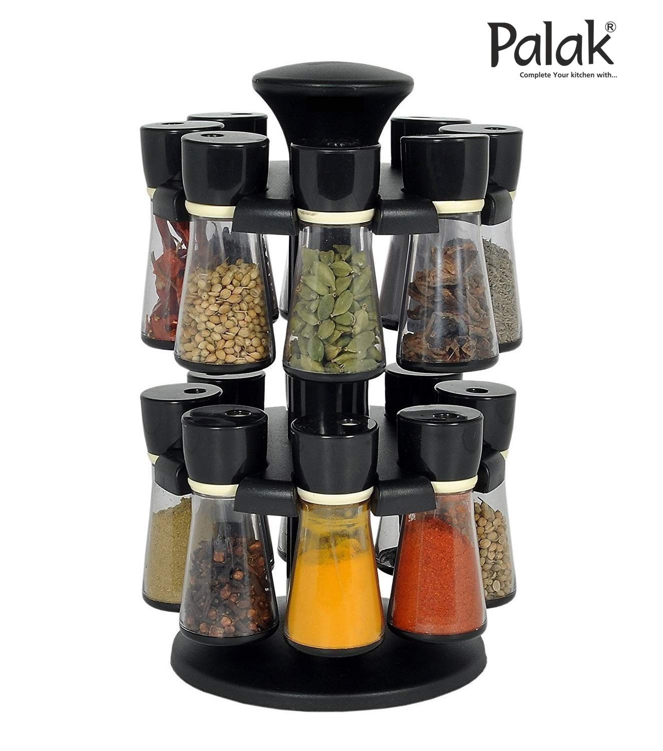Buy Palak Plastic Revolving Masala Box Spice Rack Set 120 Ml 16