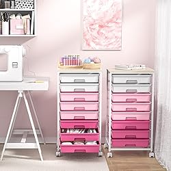 Rolling Cart with Drawers,Storage Cart with 8