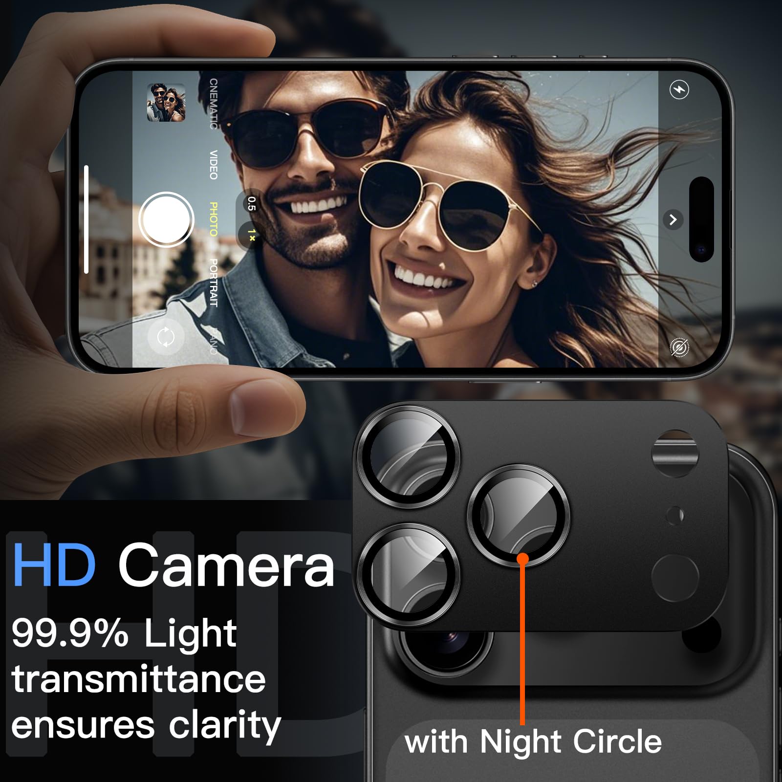Camera Lens Protector for iPhone 17 Pro Max 6.9-Inch, Full Coverage Cover