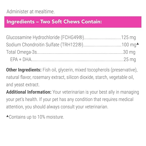 NUTRAMAX COSEQUIN FOR CATS JOINT HEALTH SUPPLEMENT, CONTAINS GLUCOSAMINE FOR CATS, PLUS CHONDROITIN AND OMEGA-3S, SUPPORTS JOINT AND SKIN AND COAT HEALTH, SOFT CHEWS, 60 COUNT