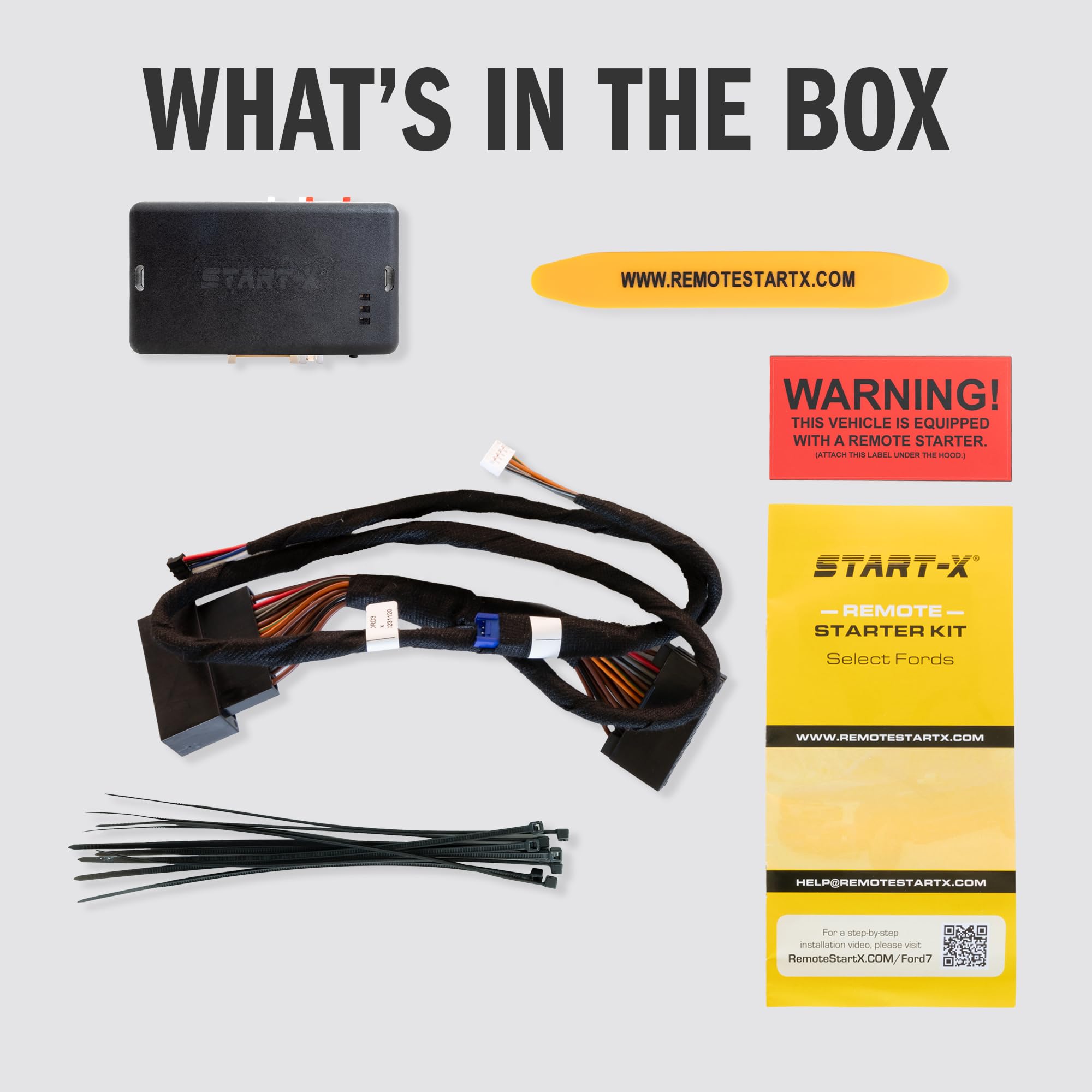 Start-X Remote Starter Kit for Select Ford F-150/F-250/F-350, Ranger, Transit, Transit Connect, Bronco Sport, Edge, Escape, Expedition & Explorer | Push-to-Start & Key Ignition | Plug N Play Install