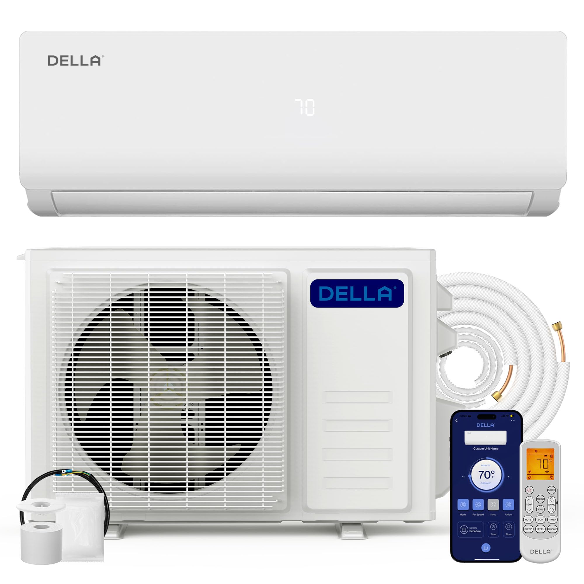 DELLA 12000 BTU Mini Split Air Conditioner Work