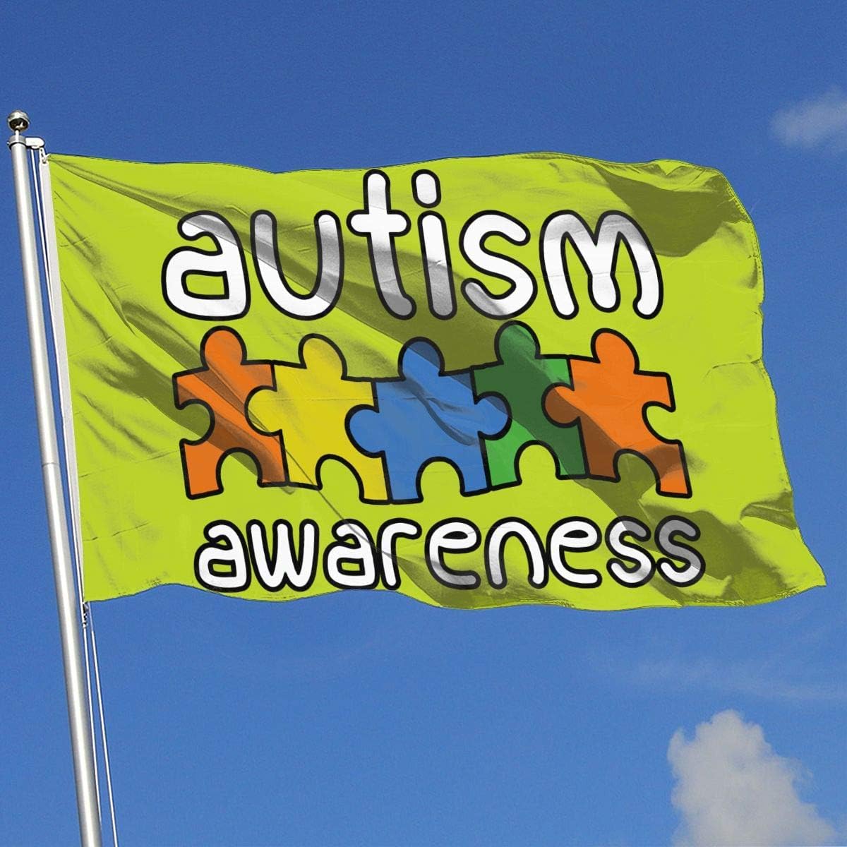 N / A Consciencia sobre El Autismo, Bandera De Demostración, Resistente