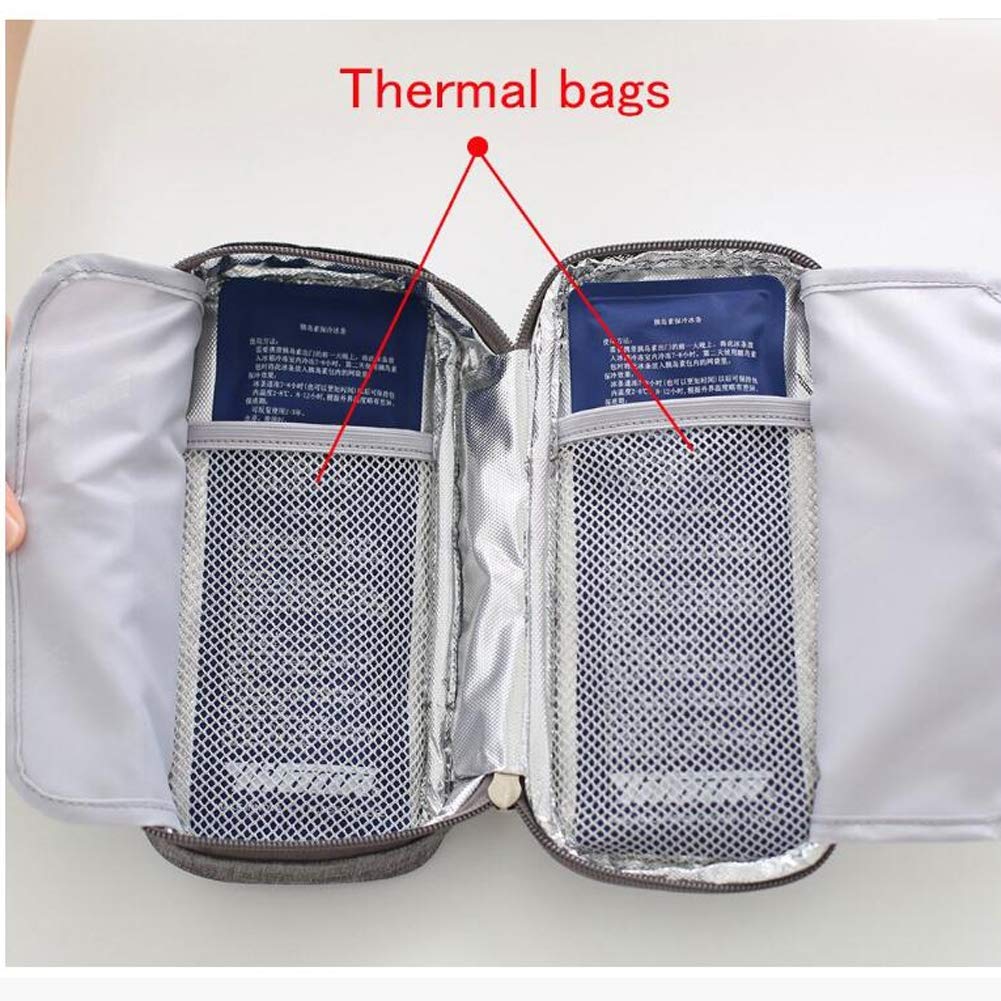 Mini nevera portátil de insulina con congelador refrigerado con 2 ...