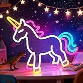 Unicorn Neon Light for Wall Decor - Unicorn Birthday Decorations, USB Powered Dimmable Night Light for Kids Room, Birthday Girl Gift