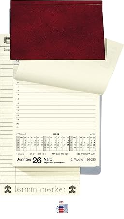 Rido Tischkalender Merker PP schwarz Kalendarium 2014