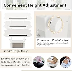 Mobile Laptop Podium, Portable Height Adjustable
