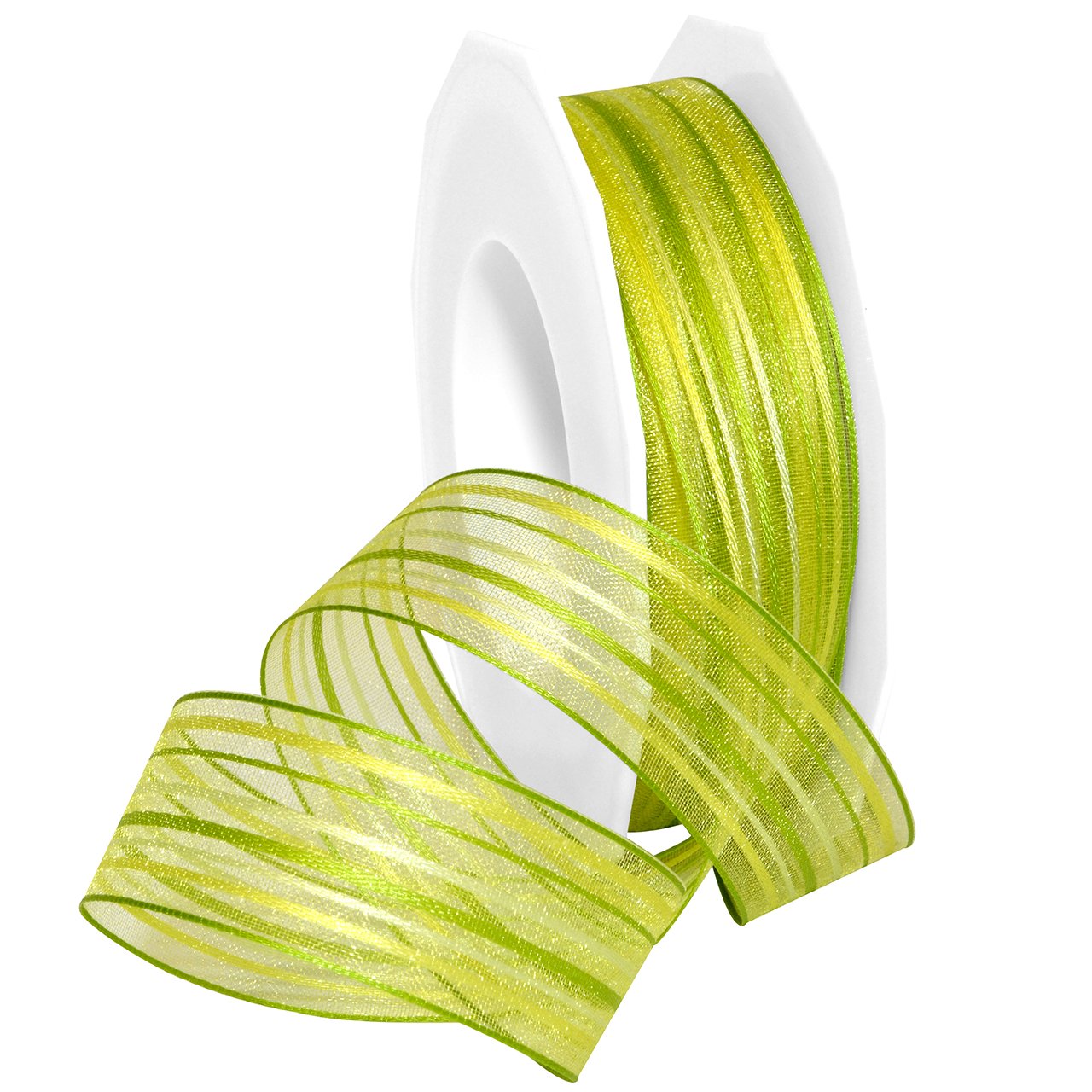 Präsent - Malediven Organza Ribbon Light Green 20-m-Roll 25 mm width