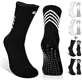 GOGOGOAL 4-Pair Cotton Grip Soccer Socks Men Women Non-slip Football Socks Sport Sock Yoga Pilates Basketball Hikking Cycling
