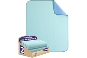 ESWIN Bed Pads Washable Waterproof,Washable Underpads,Super Absorbency Reusable Bedwetting Incontinence Pads for Kids, Adults, Elderly, and Pets - Waterproof Protective Pad for Couch,Sofa,Floor,Bed