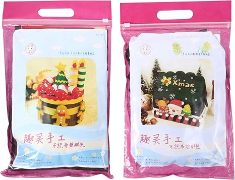 Amazon Vorcool 2セットdiy不織布クリスマスクラフトミニdiyクリスマスツリー子供子供用不織布フェルトクラフトキットホームオーナメント 羊毛フェルト 通販
