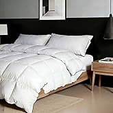 Goose Down Comforters King Size, Premium 100% Natural White Goose Down Duvet Insert, 800+ Fill Power, Extra Fluffy Noiseless Hotel Luxury Collection Bedding Comforters, 106"x90"