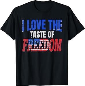 I Love The Taste of Freedom - Couples Matching 4th of July T-Shirt