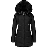 Chrisuno Women's Warm Winter Coat Long Waterproof Thicken Puffer Jacket Quilted Snow Parka with Removable Hood