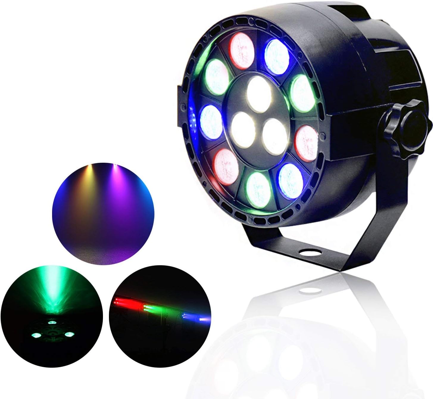 ZjRight RGBW LED Professional Par Stage Light for Party / Disco / Bar / Pub in Black
