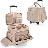 Prokva Rolling Teacher Bag with Wheels, Teacher Tote Bag with Detachable Trolley, Fits for 15.6" Laptop(Patent Design)