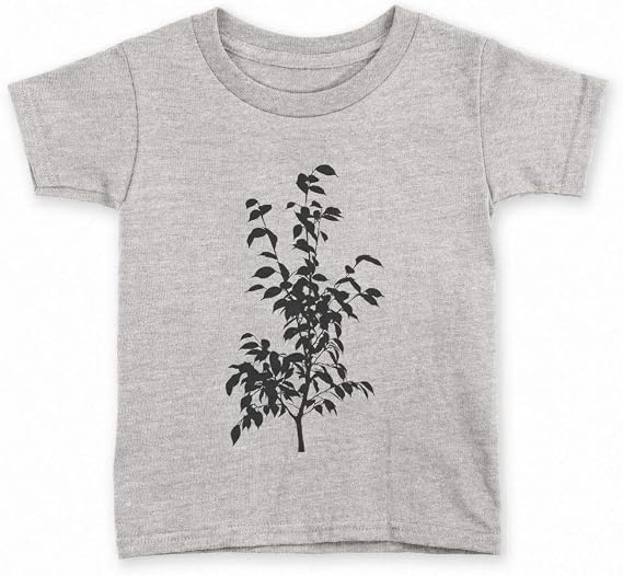 Amazon Igsticker プリント Tシャツ キッズ 子供 130 サイズ Size おしゃれ クルーネック 灰色 グレー T Shirt 植物 イラスト 黒 Tシャツ カットソー 通販
