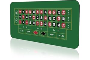 YUZPKRSI 70" x 35" Roulette Casino Mat, Roll-up Poker Mat for Table with Carrying Bag, Professional Poker Table Mat Layout, Non-Slip Rubber Poker Table Top Cover for Parties, Poker Game Night
