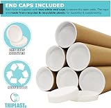 Triplast A2 Postal Tubes with End Caps 2 Pack Cardboard Mailer 460mm x 50mm view 5