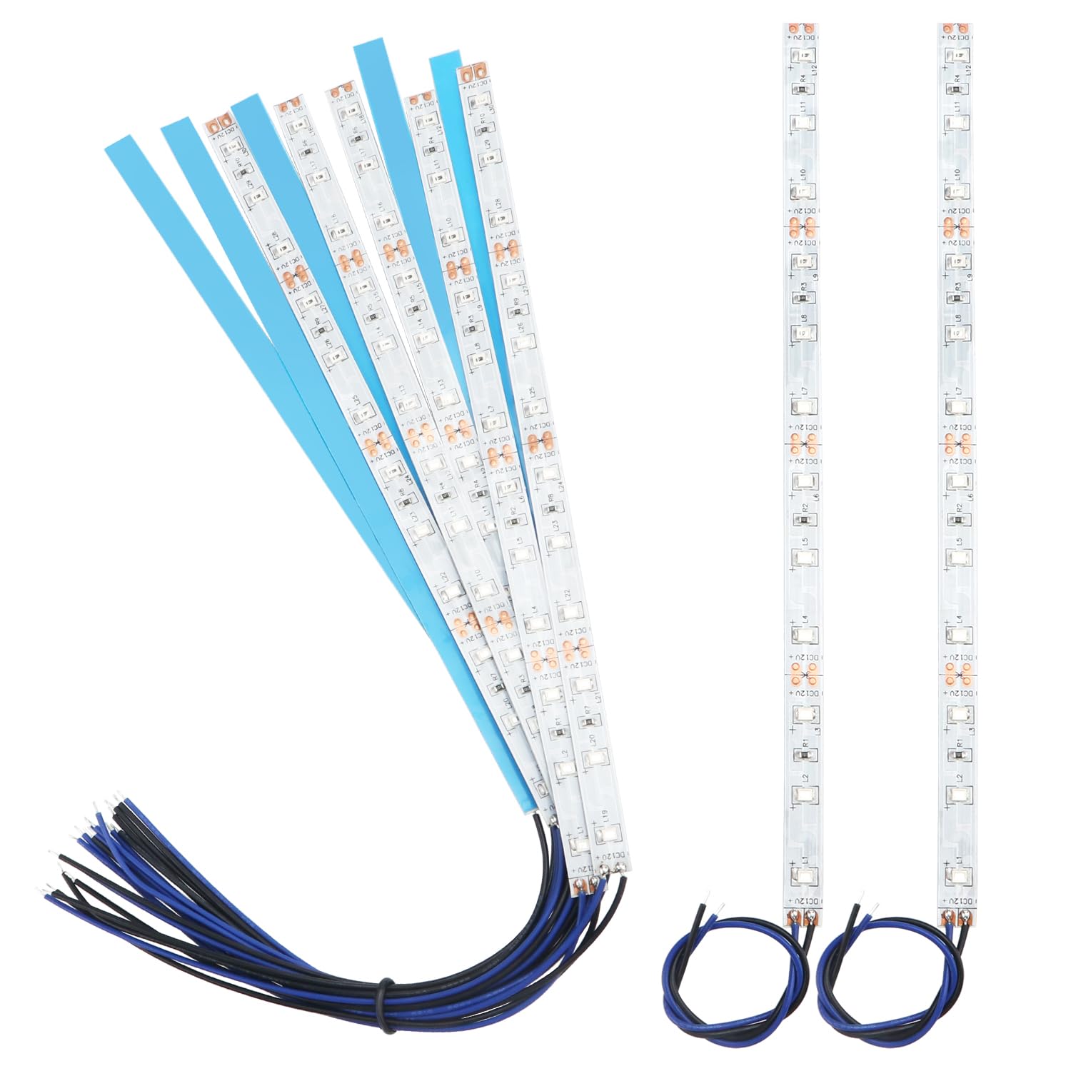 YIXISI 10 PCS 200mm Prewired Strip LED Light, 12V - 18V, 2335 SMD LED, Blue