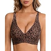 Women's Wireless Jelly Bra, Lift Supportive Full Coverage Plus Size Comfort Deep V Everyday Bra