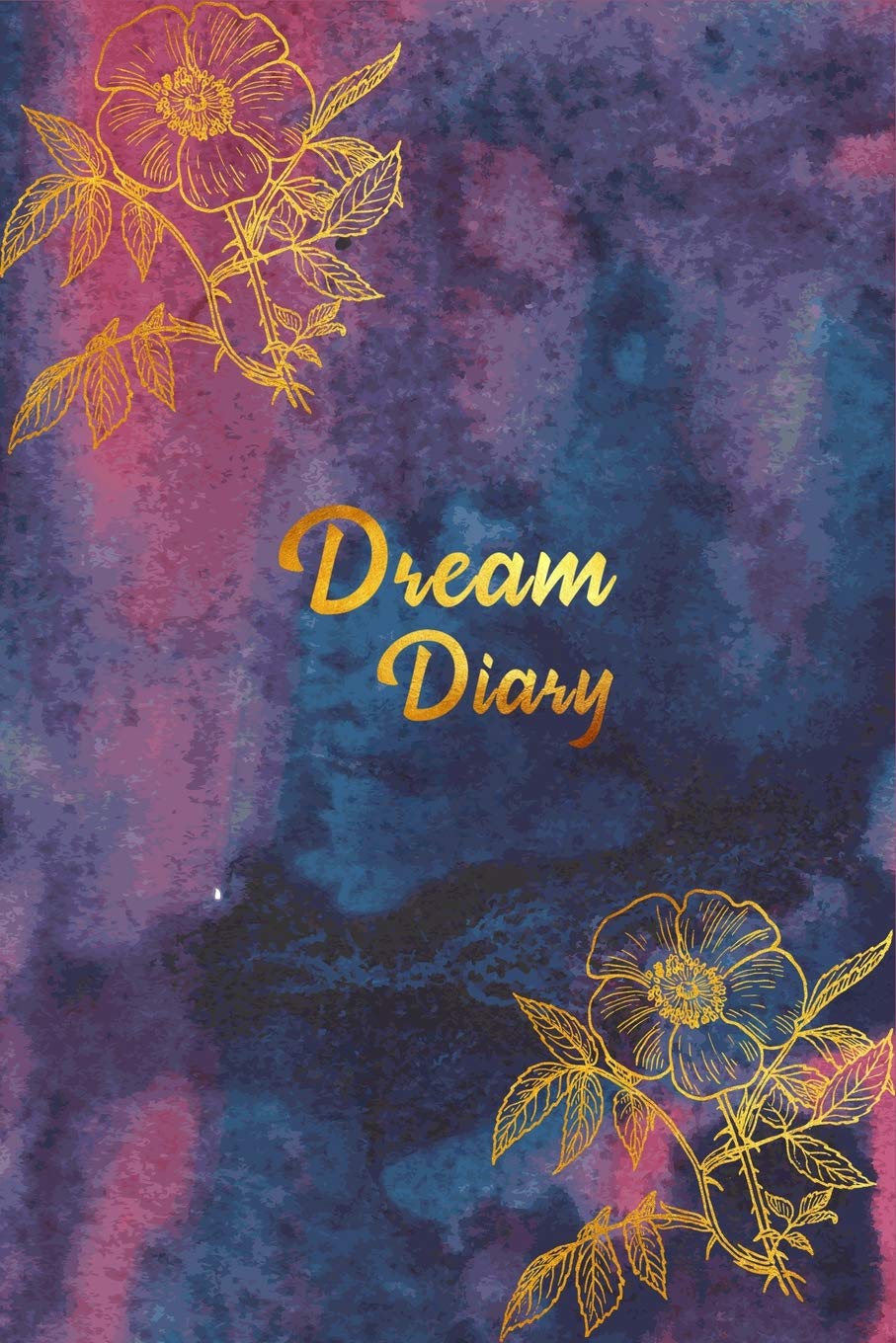 Dream Diary Beautiful Dark Gradient Gold Floral Cover 6 X9 Lined Journal Publishing Killakami Amazon Com Books